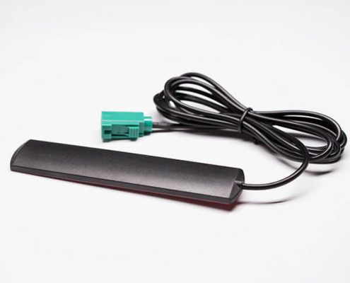 wifi 貼片天線充電樁用3G焊黑色RG174線配E型綠色FAKRA射頻連接器